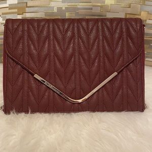 AMAZING BCBGeneration Dark Burgundy Leather Clutch 🌺